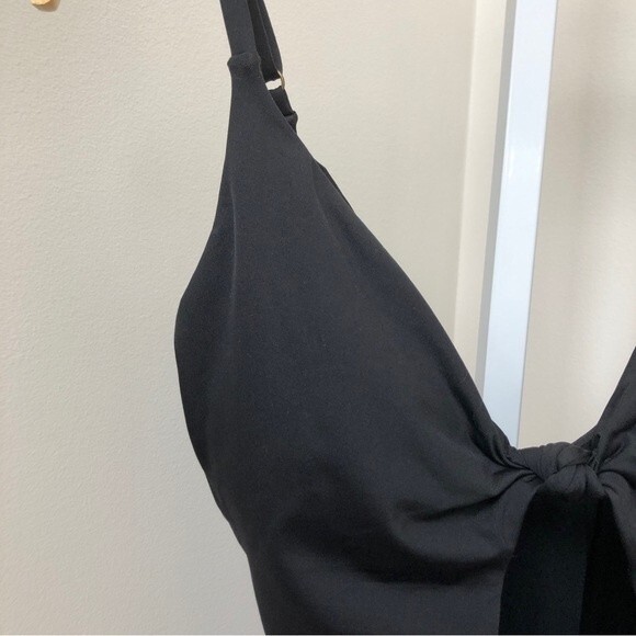 Andie Swim Swimsuit Womens Large Black The Santorini One Piece Key Hole NEW - Picture 5 of 13